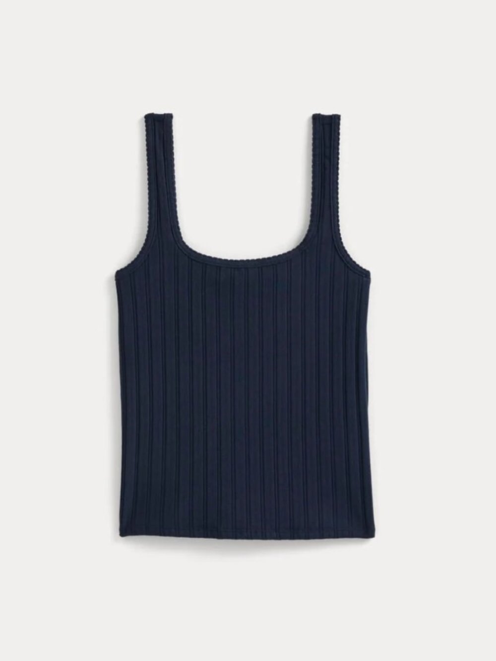 Scoop-Neck Tank in Pointelle